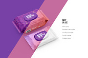 Wet Wipes Mockup, large and small, a Packaging Mockup by easymock (Thumbnail 4 of 10)