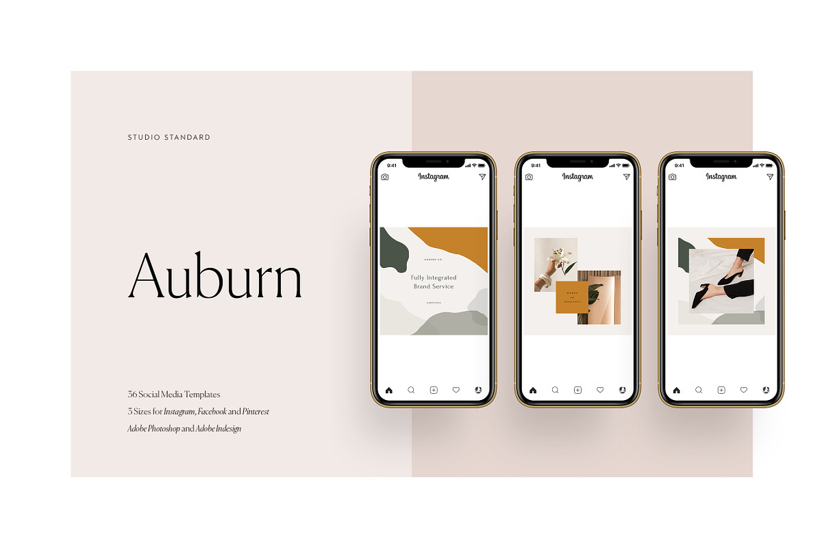 Auburn Social Media Pack, a Social Media Template by Studio Standard (Photo 1 of 15)