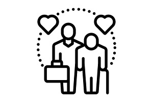 Care safe keeping black icon, an Outline Icon by Creative priyanka