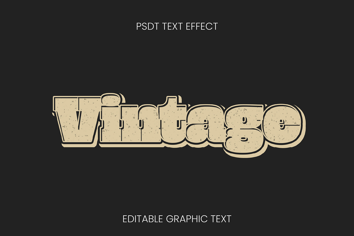 Vintage Retro 3D Text Effect