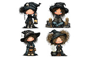 Gothic Witch PNG Clipart Bundle, a Seasonal Illustration by Nicolle's Colorful Art (Thumbnail 5 of 5)