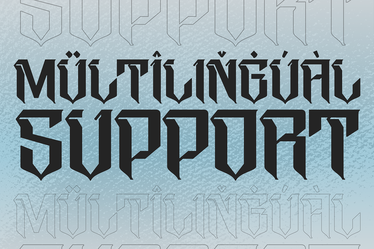 Taeob Gothic - Logo Blackletter Font, a Blackletter Font by Nirmana Visual (Photo 9 of 15)