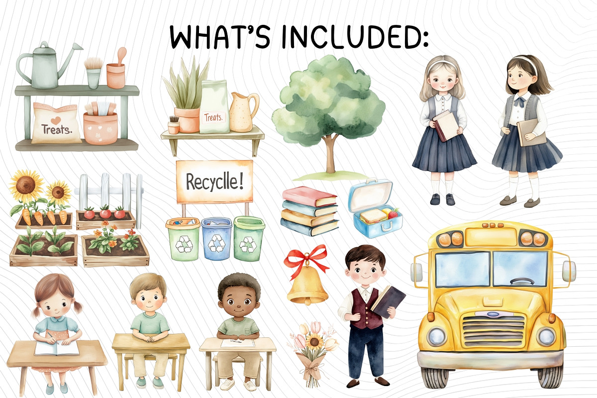 School Life Clipart Bundle, an Illustration by PassionPNGcreation (Photo 5 of 11)
