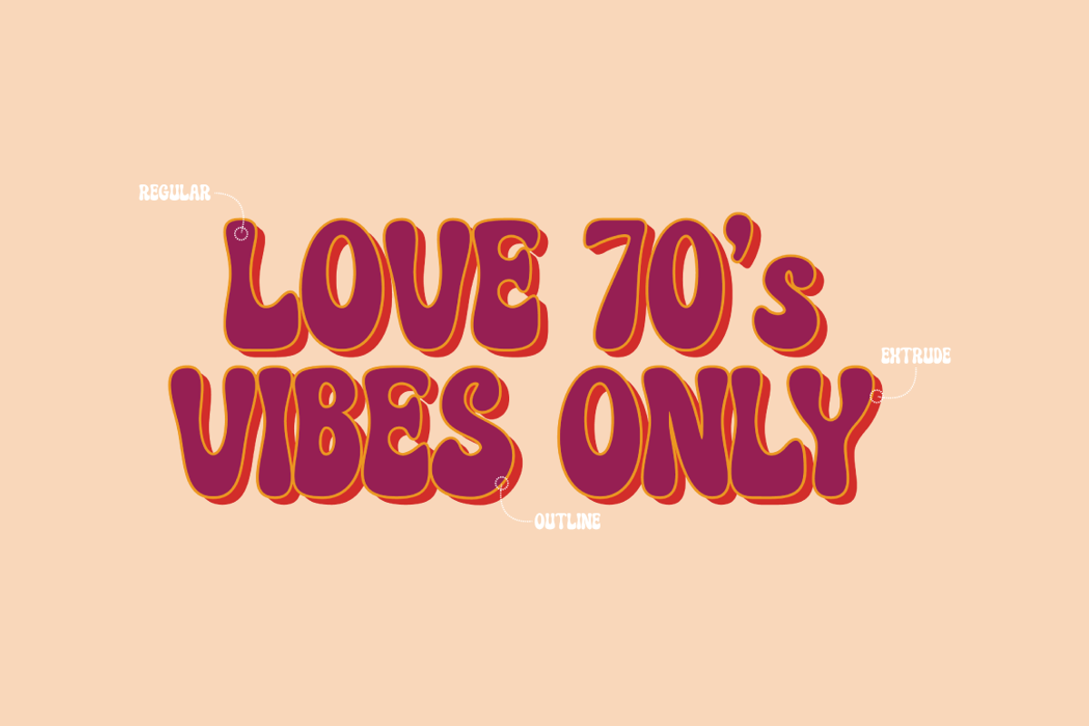 Rose Gold - Groovy Retro, a Symbol Font by Eltypesstudio (Photo 3 of 11)