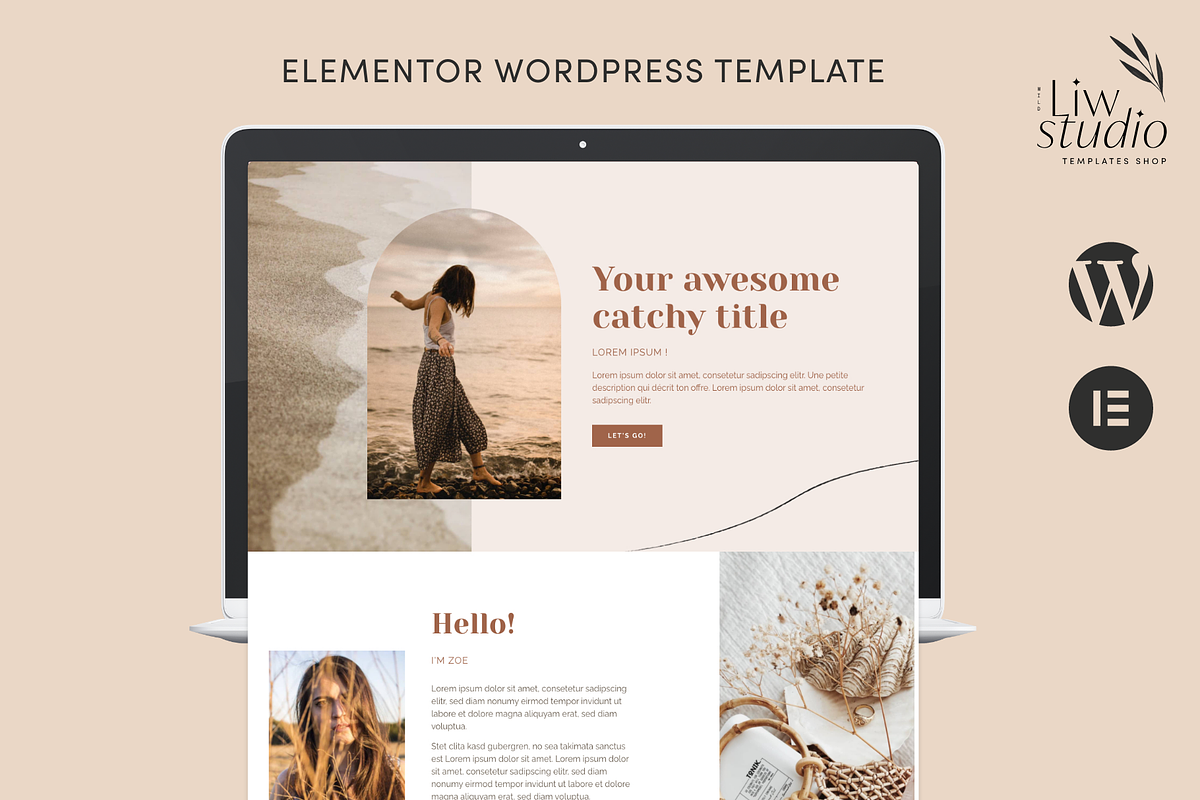 Boho WordPress Theme Elementor, a WordPress Template by Liw studio (Photo 2 of 9)