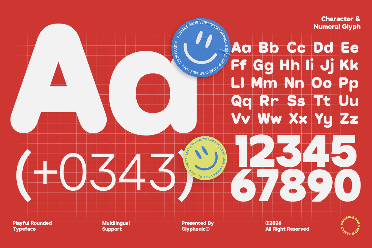 GC Quick Pro - Variable Rounded Sans, a Sans Serif Font by Glyphonic (Photo 2 of 15)