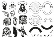 Old School Biker Badges and Elements, an Object Graphic by danielcomerci (Thumbnail 3 of 4)