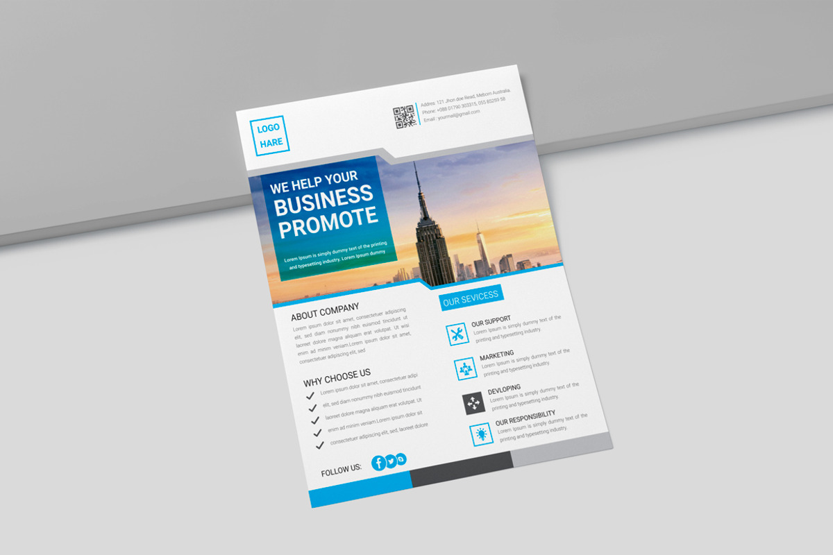 Modern Business Flyer Design, a Flyer Template by BrandlyTemplate (Photo 1 of 3)