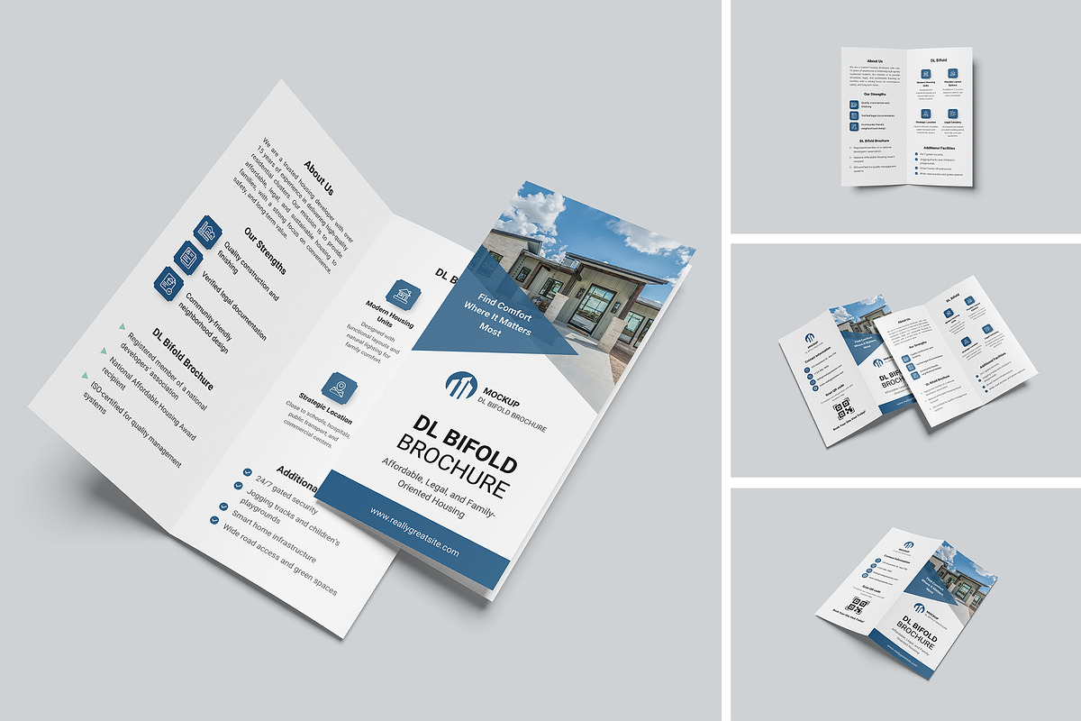 DL Bifold Brochure Mockup, an Advertising Mockup by swsi-studio (Photo 1 of 5)