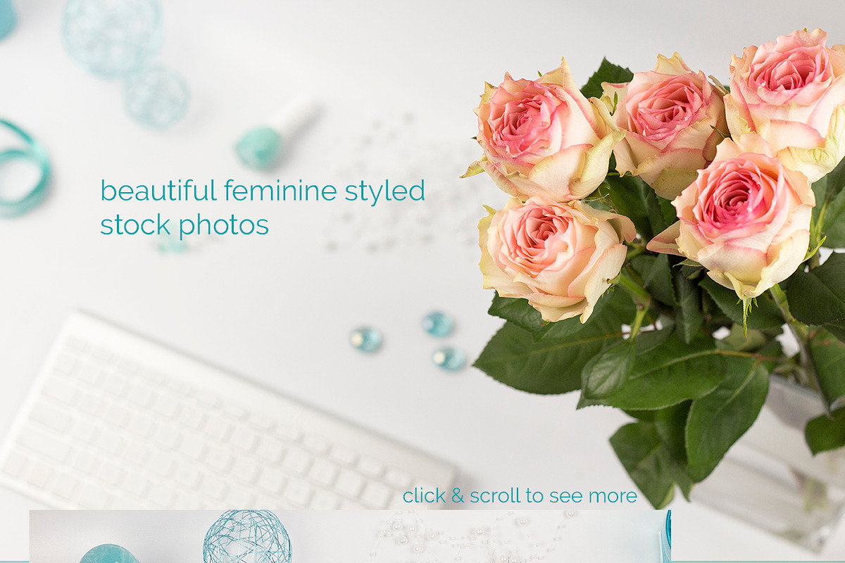 Turquoise - 18 stock images + a PSD, a Product Mockup by Kreanille Design (Photo 2 of 2)