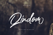 Qindom, a Script Font by Realtype (Thumbnail 1 of 12)