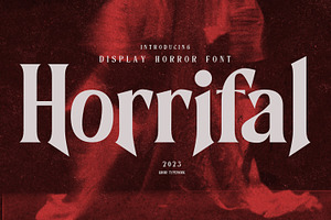 Horrifal - Horror Font, a Serif Font by Khoir
