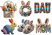 Latch Faux Yarn Happy Easter Day Bun, an Illustration by Designworld (Thumbnail 6 of 7)