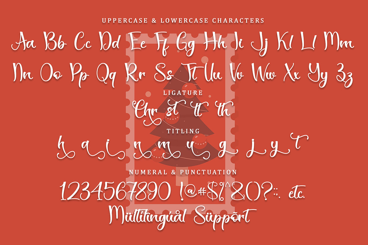 Christmas Stamp-Modern Calligraphy, a Script Font by alifryanzulfikar (Photo 7 of 8)