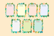 Weekly Planner with floral theme, a Stationery Template by SefriMujiRahayu (Thumbnail 2 of 3)