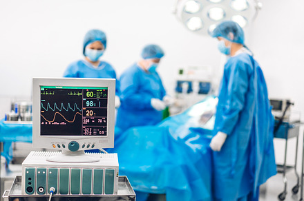 Professional anesthesiologist doctor medical team and assistant, a Photo by Art_Photo