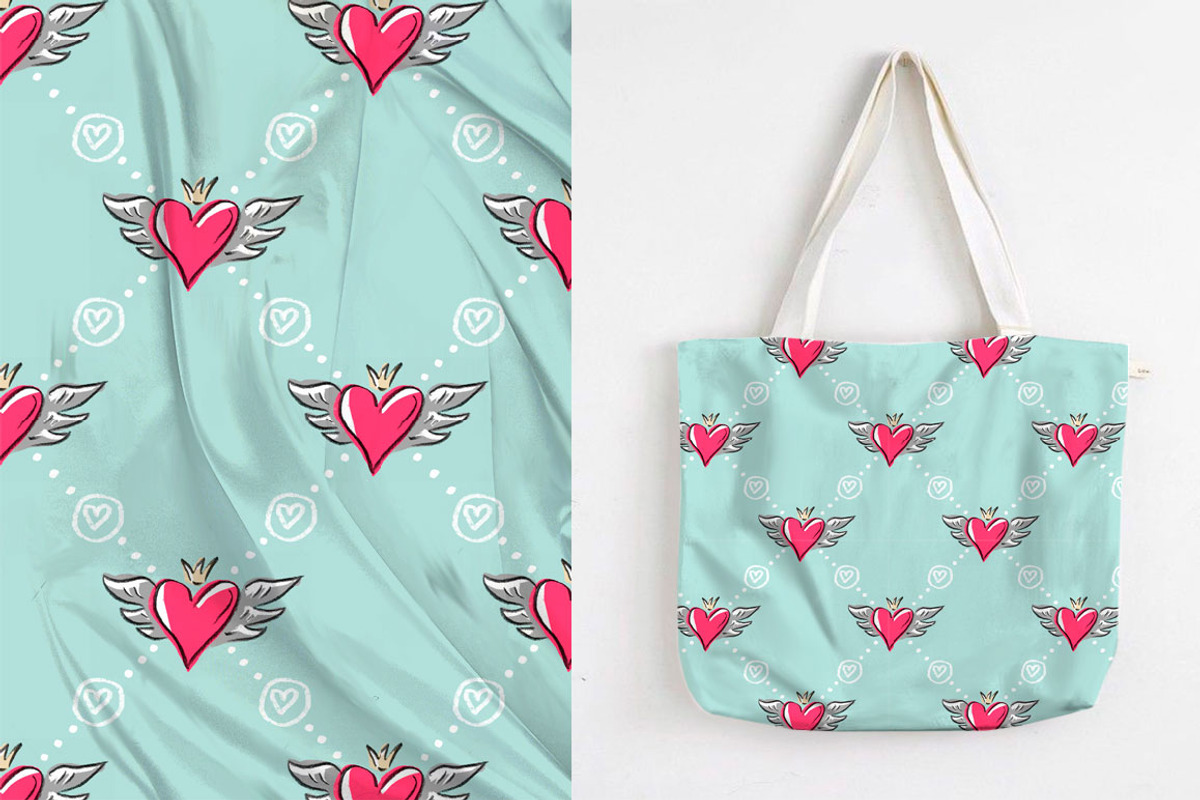 Set: seamless pattern with hearts, a Pattern Graphic by Melniklenart (Photo 5 of 10)