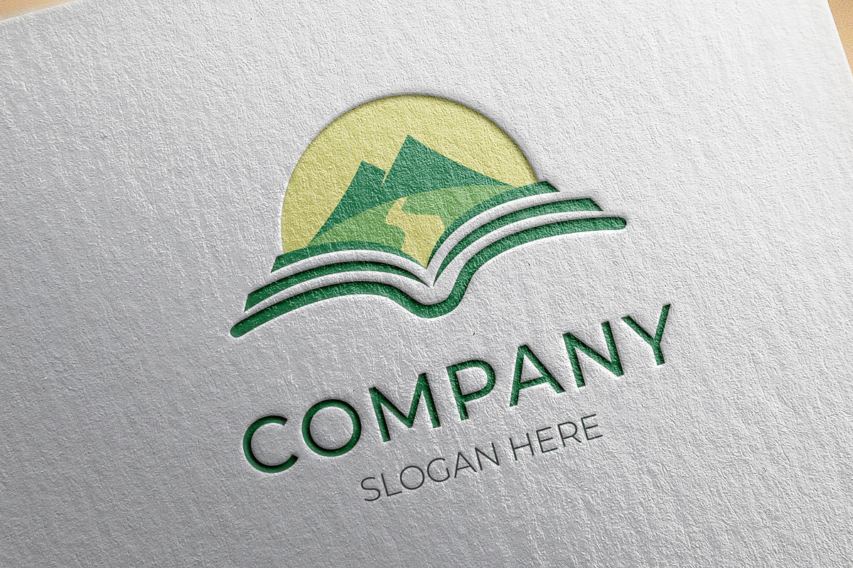 Book landscape logo design, a Branding & Logo Template by Medianeka (Photo 1 of 3)