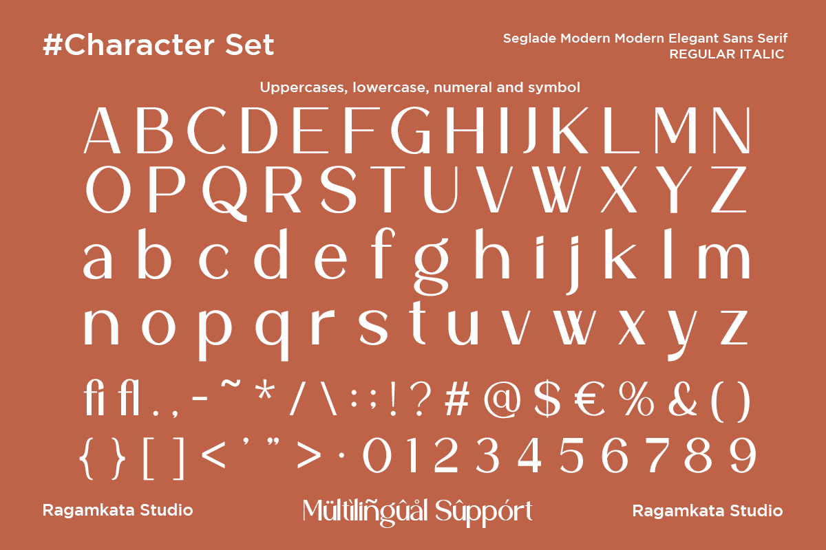 Seglade - Modern Elegant Font, a Sans Serif Font by RagamKata (Photo 9 of 11)
