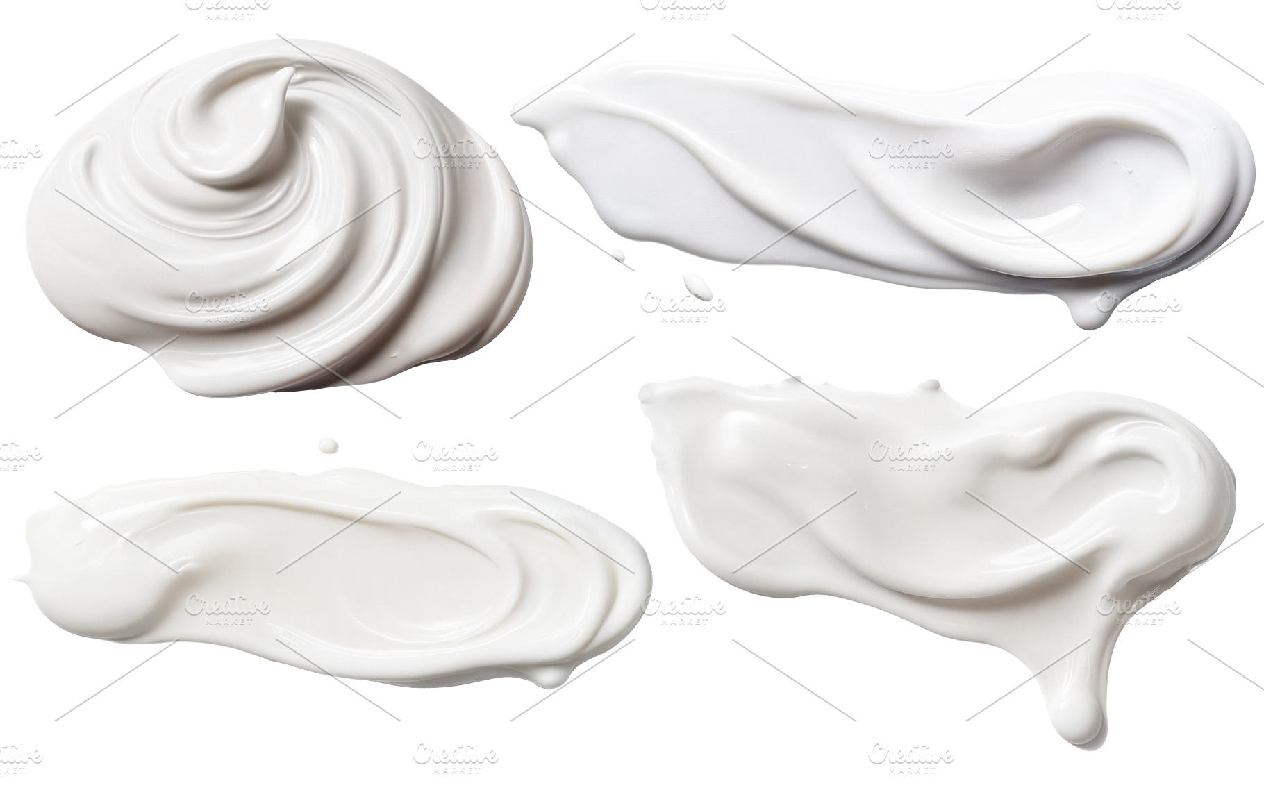 cream smears transparent background, a Beauty & Fashion Photo by itakdalee