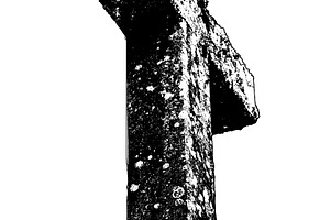 Antique stone christian cross isolated graphic, an Arts & Entertainment Photo by DanFLCreativo