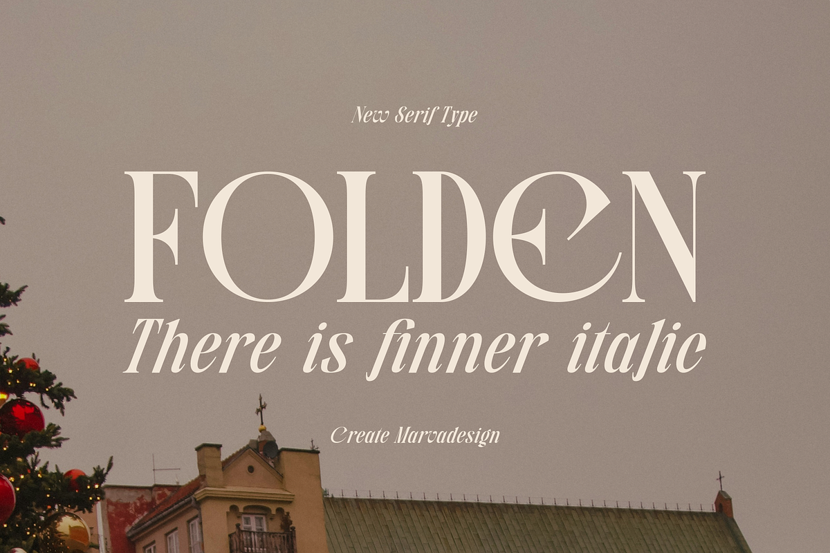 Folden - Serif Display Font, a Serif Font by Marvadesign (Photo 1 of 11)