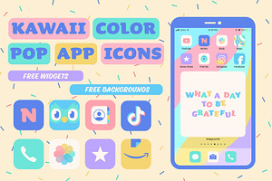 Kawaii Color Pop IOS 14 App Icons