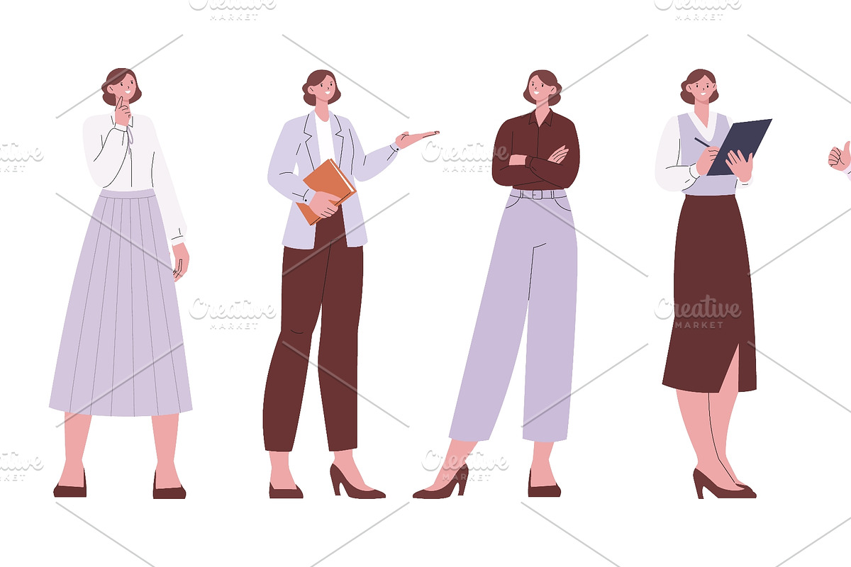 Stylish business woman. Office, a Finance Illustration by Valerie Bodnar (Photo 3 of 3)