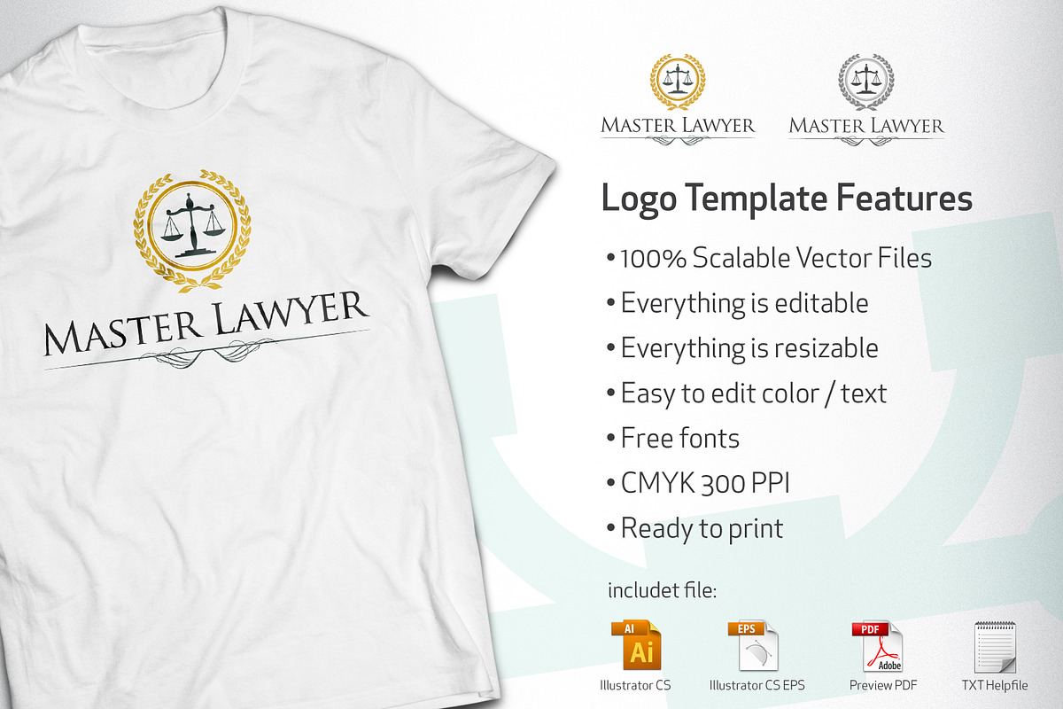 Master Lawyer logo, a Branding & Logo Template by vectorlogos89 (Photo 2 of 2)