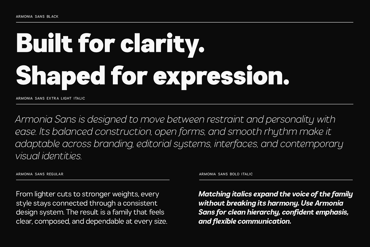 Armonia Sans - Variable Typeface, a Sans Serif Font by VP Fonts (Photo 27 of 33)