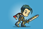 Genki And Dragon Blade, an Illustration by tokegameart (Thumbnail 1 of 4)