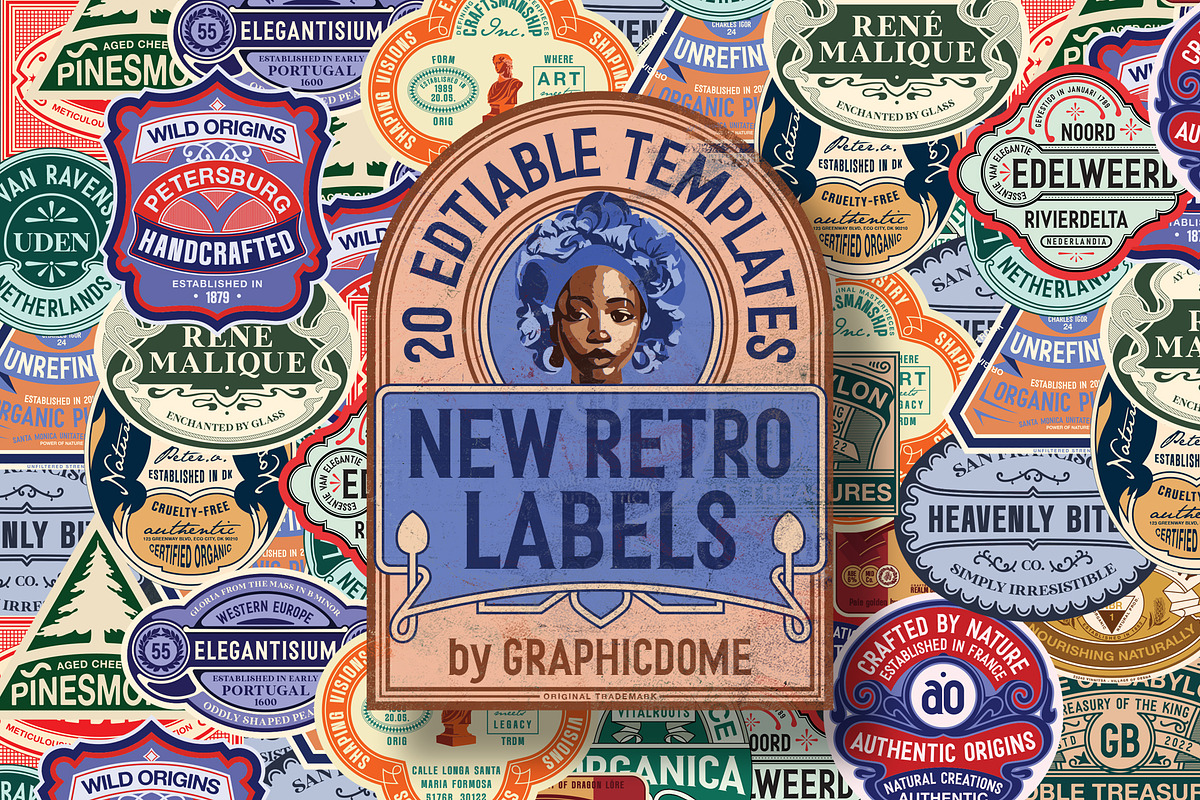 Retro Labels Vol.2, a Branding & Logo Template by Graphicdome