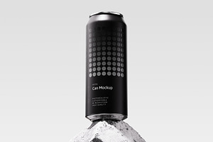500ml Can Mockup | Brick Scene