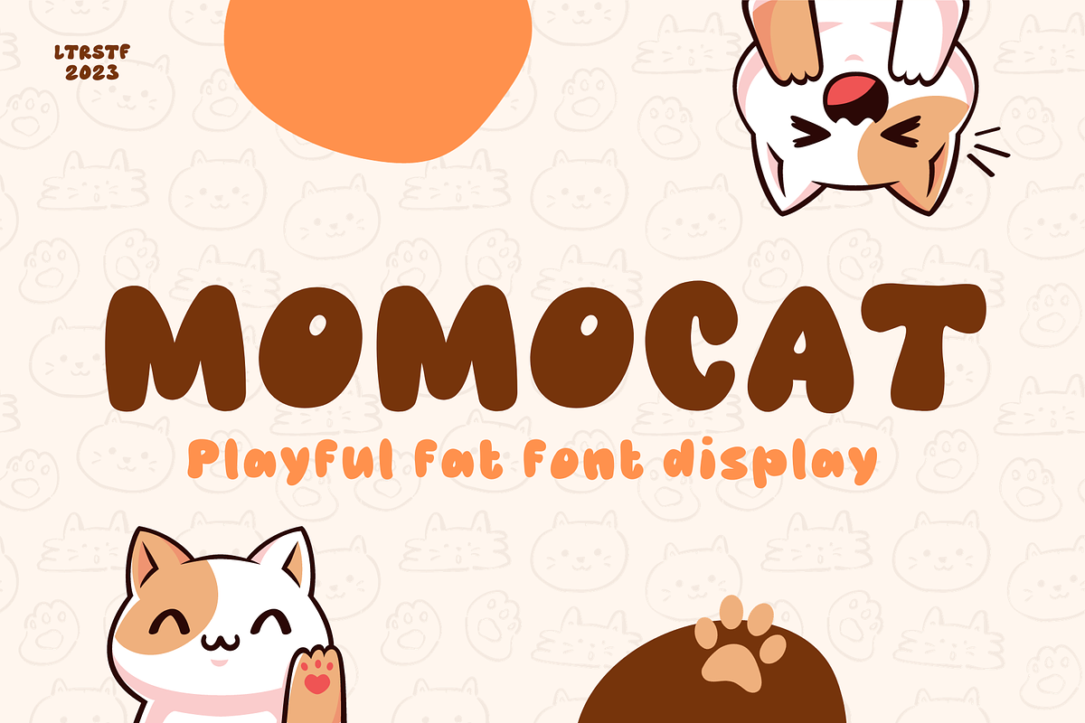 Momocat - Cute Font, a Handwritten Font by LetterStuff Typefoundry (Photo 1 of 9)