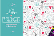 Cool set of 5 hippie patterns, a Pattern Graphic by Zhe Vasylieva (Thumbnail 1 of 2)