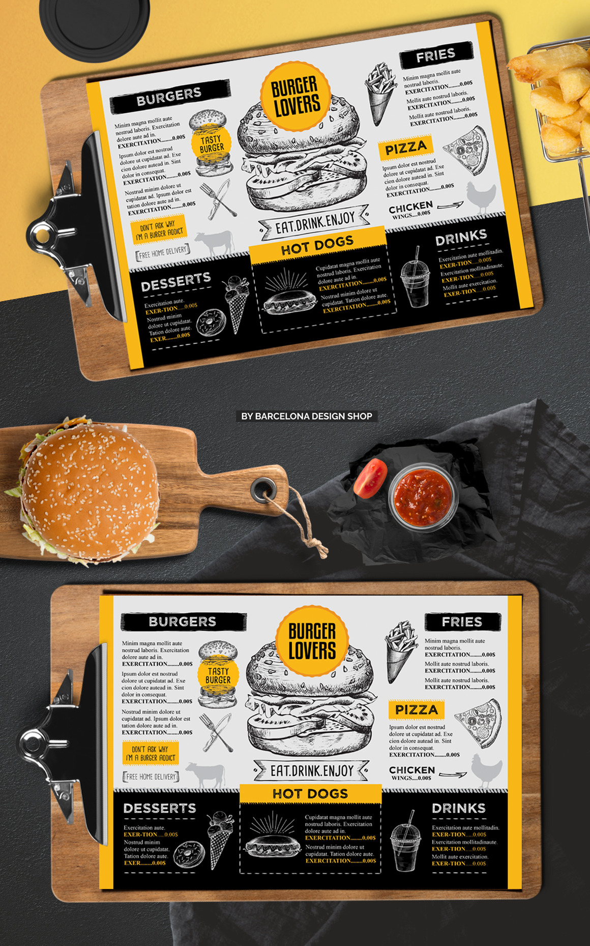 Burger Food Menu Brochure