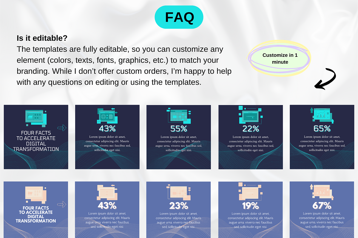 Infographic Instagram Canva Template, a Social Media Template by GrowthHackingStudio (Photo 9 of 9)