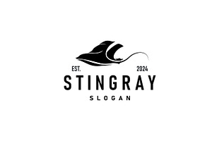 Stingray fish logo ocean animal, a Branding & Logo Template by Maylianaw28
