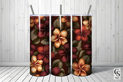 Moody Fall Plumeria Seamless Pattern, a Pattern Graphic by Creative Store (Thumbnail 5 of 5)