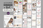 Ecourse Workbook& ebook Canva Templa, a Magazine Template by iloveTemplate (Thumbnail 1 of 8)