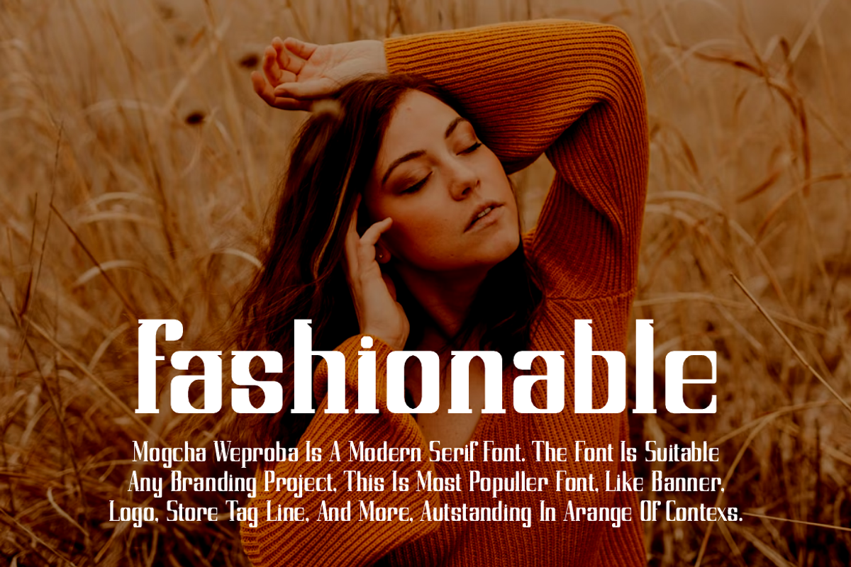 Mogcha Weproba - Serif & Modern Font, a Serif Font by QR Design Studio (Photo 3 of 6)