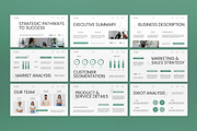 White Green Business Plan PPT, a Presentation Template by graphicook (Thumbnail 3 of 8)