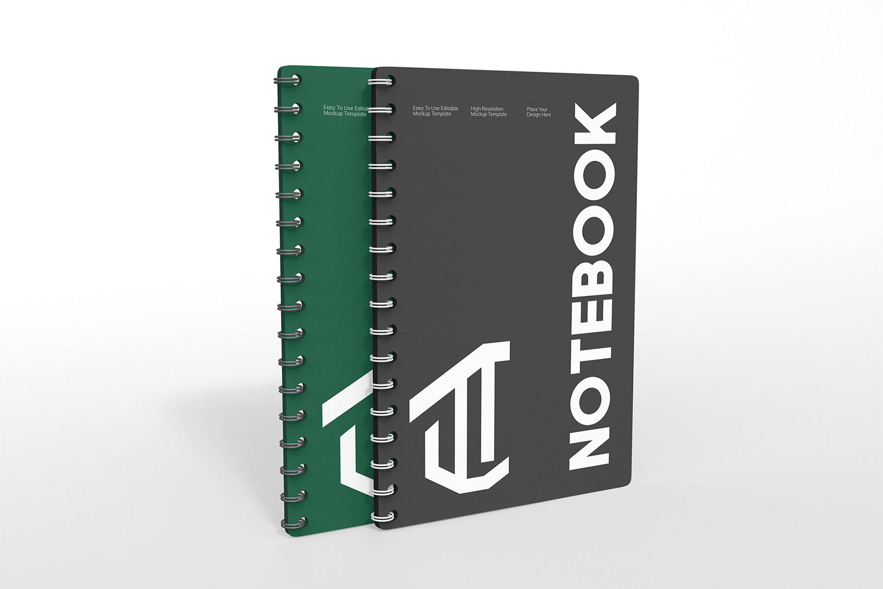Realistic Spiral Notebook Mockup