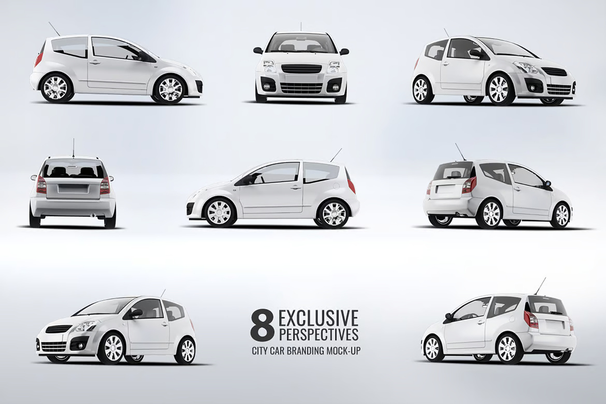 City Car Branding Mock-up, a Product Mockup by Se٧enStudio (Photo 8 of 8)