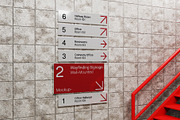 Wall Wayfinding Signage Mockup, an Advertising Mockup by herutage (Thumbnail 2 of 4)
