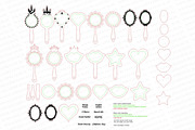 Set of mirrors for girls laser cut, a Pattern Graphic by MegaPrezencik (Thumbnail 6 of 6)