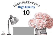 10 Office Desk Clipart, a Decorative Illustration by Pati Charm Studio (Thumbnail 1 of 8)