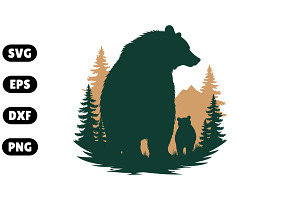 Papa Bear – Father's Day SVG, an Illustration by Awieee1