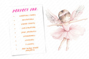 Watercolor Little Ballerina Clipart, an Illustration by Watercolor design (Thumbnail 12 of 12)
