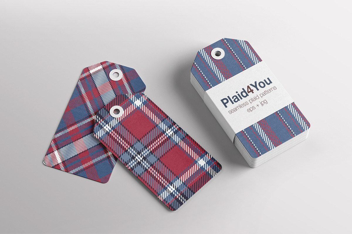 #78 British Plaids in Blue & Red, a Pattern Graphic by Plaid4You (Photo 6 of 9)